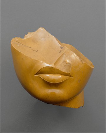 Fragment of a Queen's Face , Egyptian, New Kingdom, Amarna Period (ca. 1353-1336