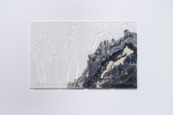 panels from Mars , 2015; Yuanmingyuan Column , 2015; Hunter & Dog , 2015 - 1