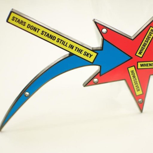 Lawrence Weiner’s Signifying Shooting Star