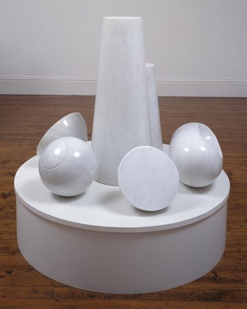 Fallen Images, 1974-75. Sculpture, marble on constructed wood base. Tate © Bowness, Hepworth Estate