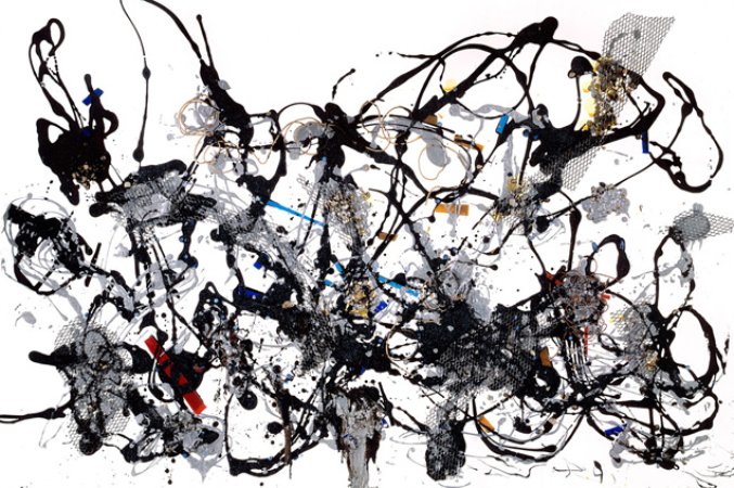 Number 29, 1950 (1950), the painting Pollock made on glass for the film