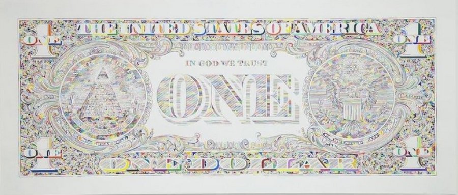 Tom Friedman Untitled Dollar Bill Back