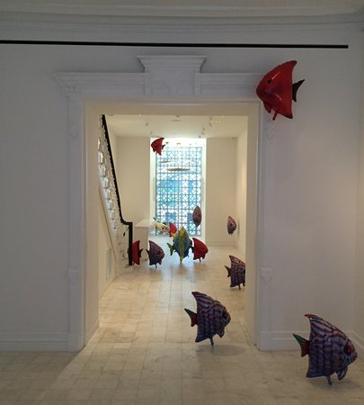 Inside Gladstone Gallery uptown