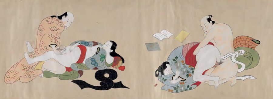 EROTIC CONTEST OF FLOWERS Torii Kiyonobu c.1710