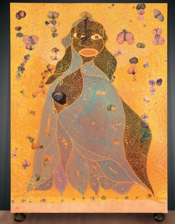 Chris Ofili, The Holy Virgin Mary, 1996