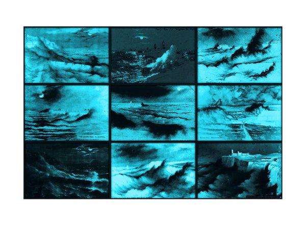 SUSAN HILLER Rough Moonlit Nights (Cyan), 2015