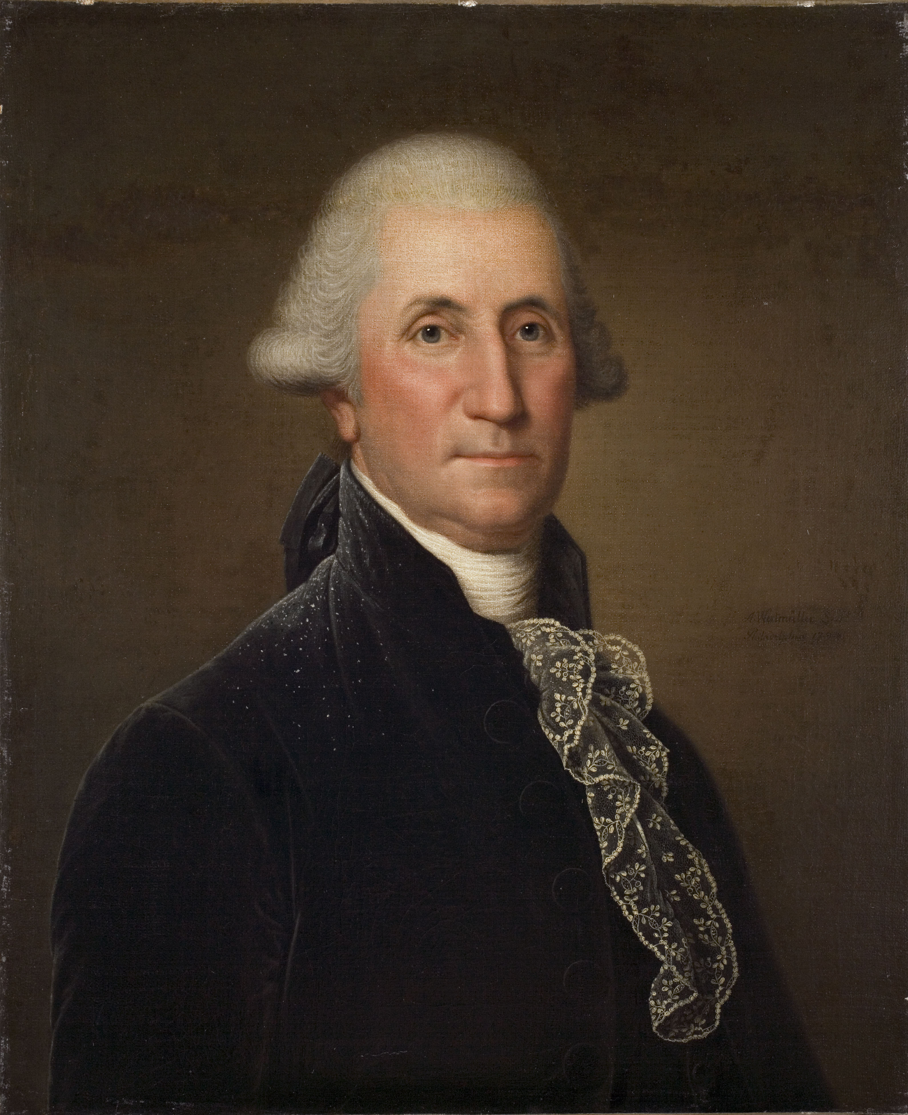 Portrait of George Washington painted by immigrant Adolf Ulrik Wertmüller
