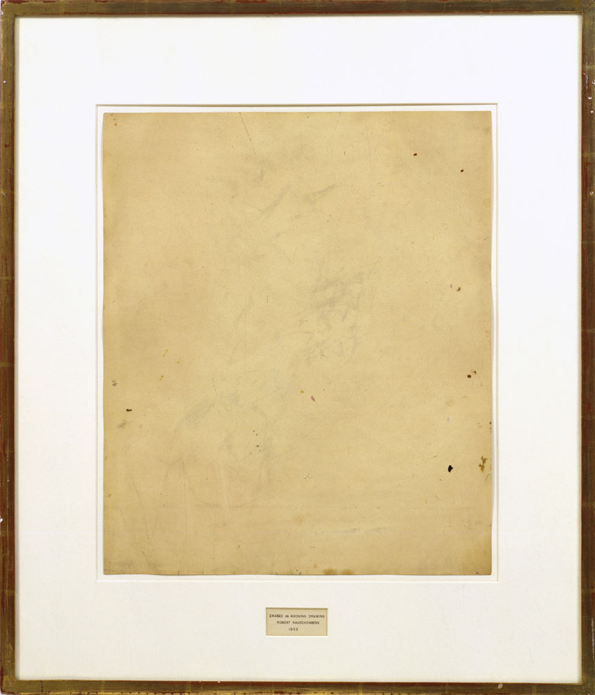 Rauschenberg, Erased de Kooning Drawing, 1953