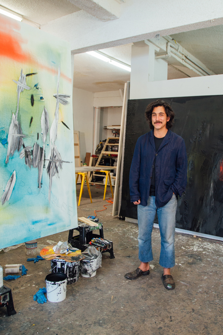 Dashiell Manley in his studio. Photo: David Benhaim