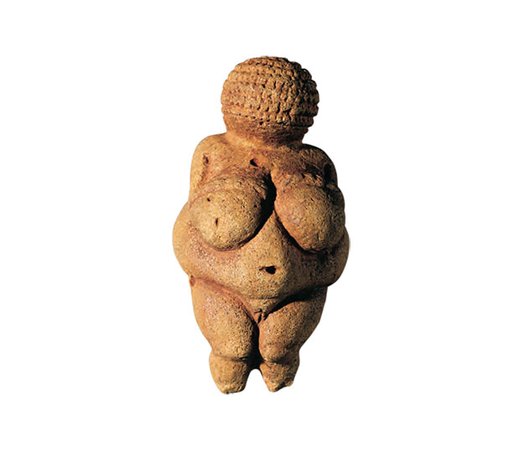 Venus of Willendorf, Gravetian Period, c. 25,000 BC Limestone with ochre coloring
