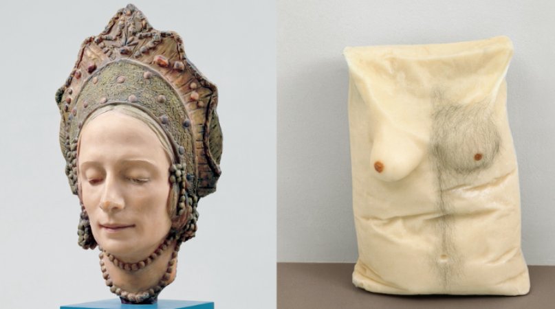 From left to right: Mask of Anna Pavlova, Malvina Cornell Hoffman, 1924; Untitled, Robert