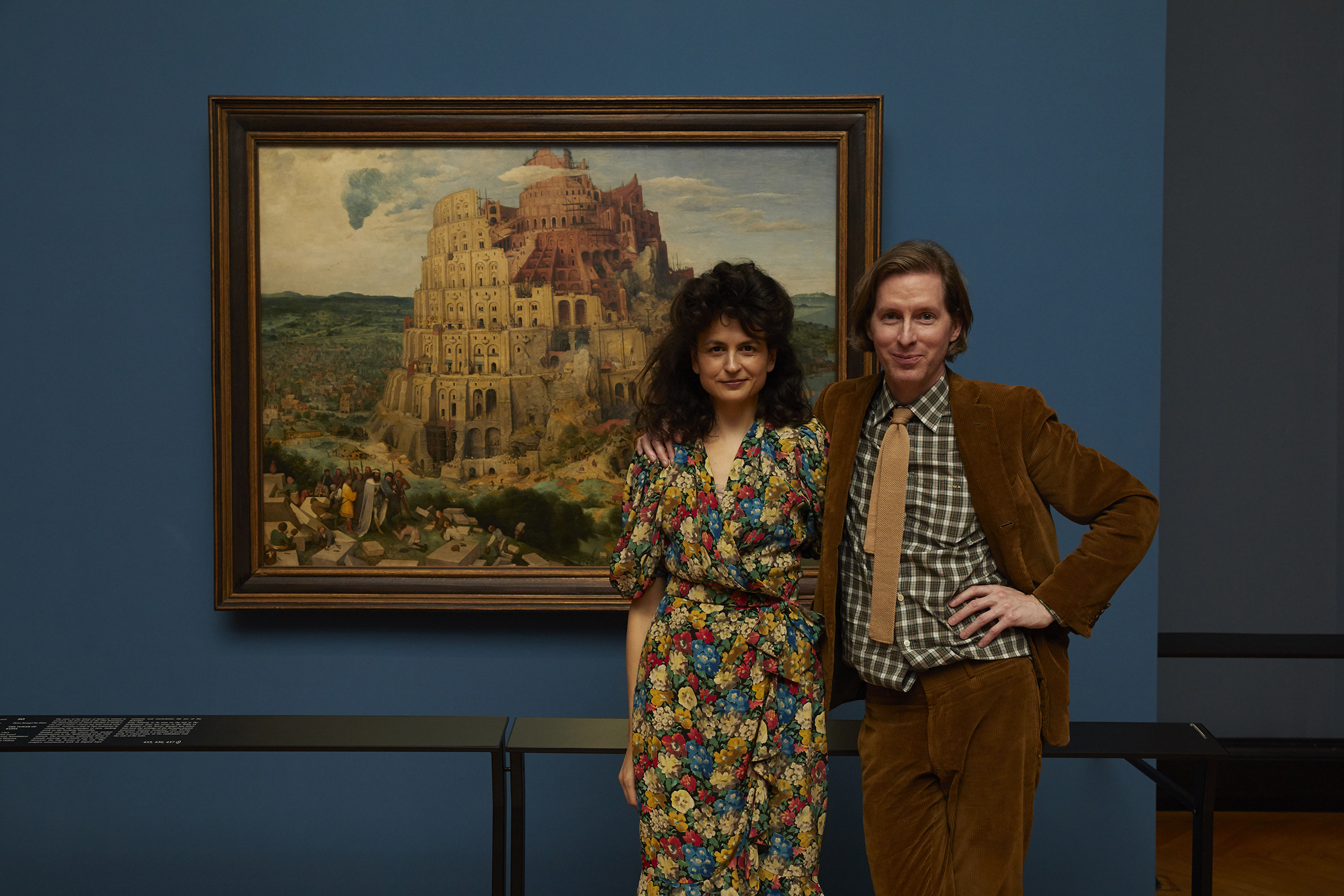 Wes Anderson & Juman Malouf (2.3 MB)In front of "The Tower of Babel" by Pieter Bruegel the