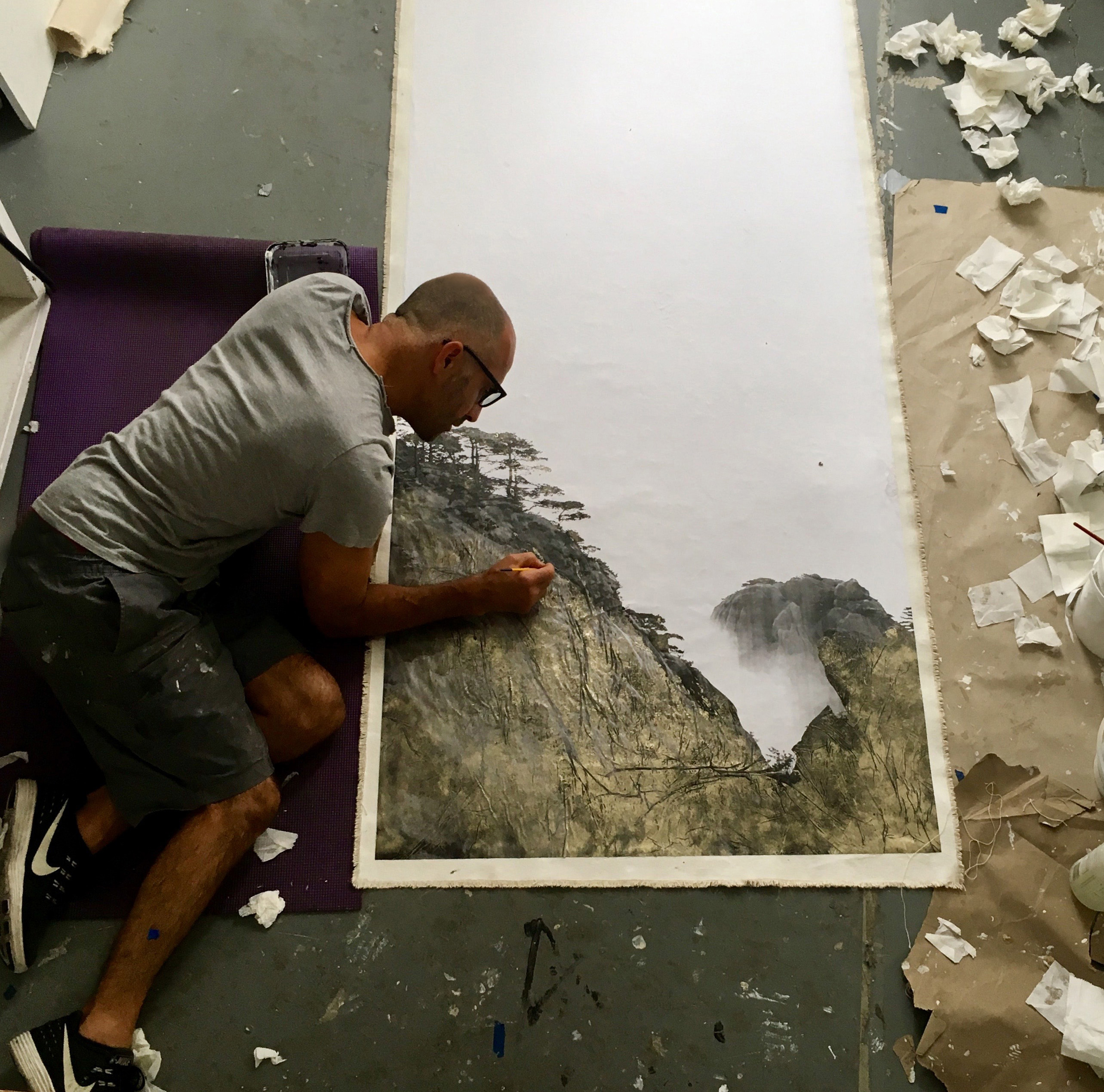 Bill Claps in his studio. Photo courtesy of the artist.