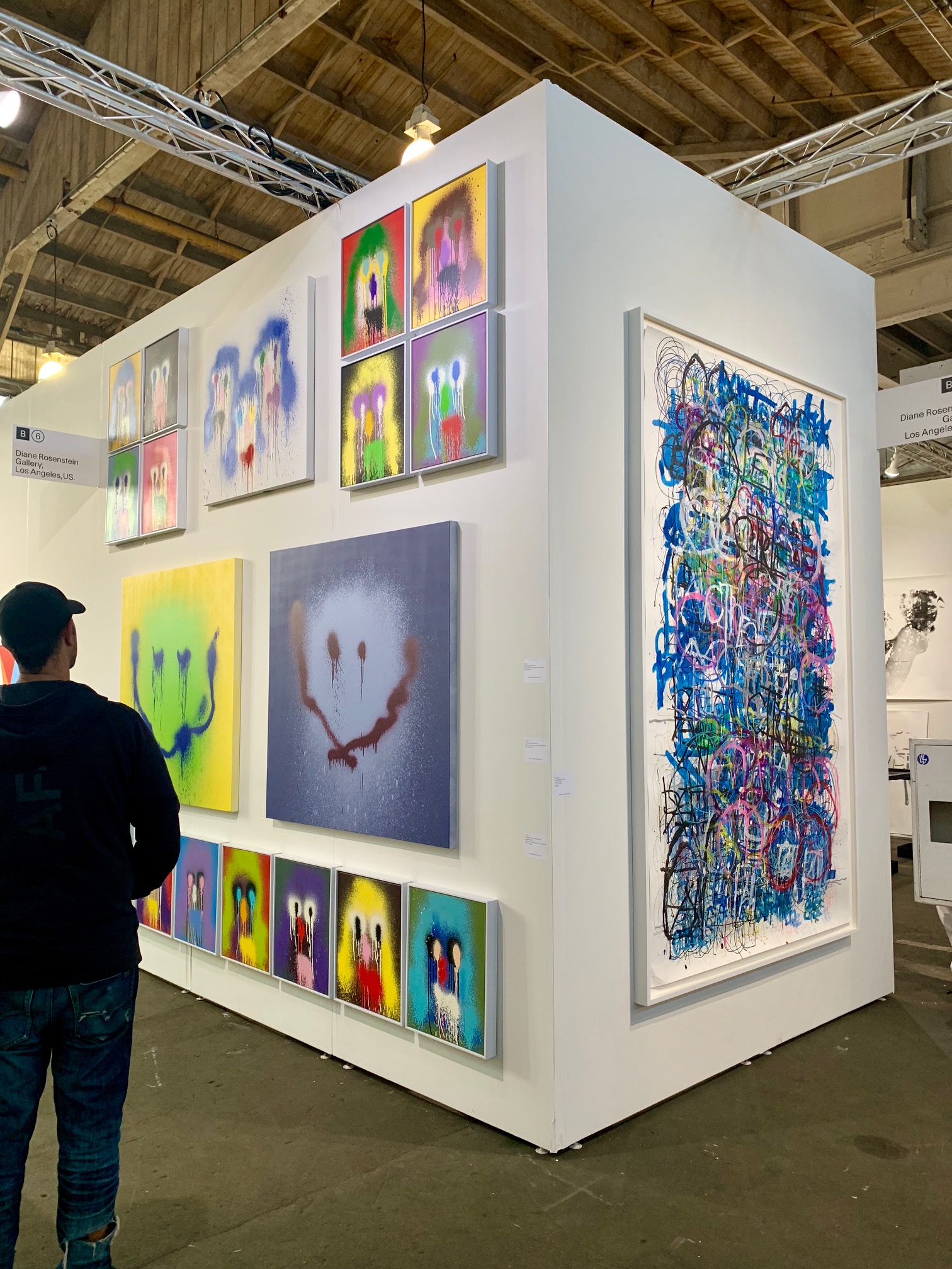 KATSU's Drone Portrait series at Diane Rosenstein Gallery's booth