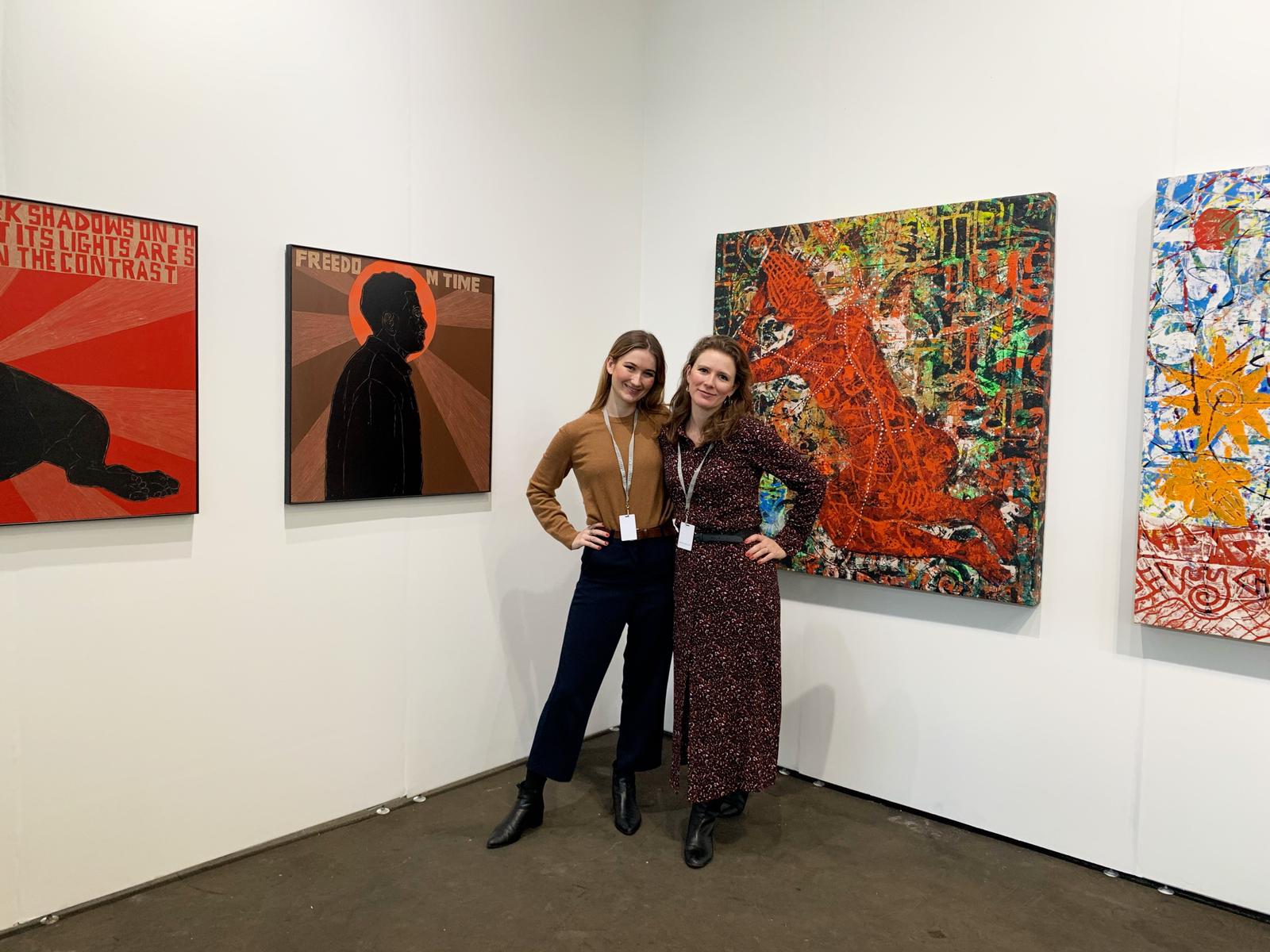 Dealer Eva Maria Ostendorf with colleague Hedvig Liestol in Kristin Hjellegjerde