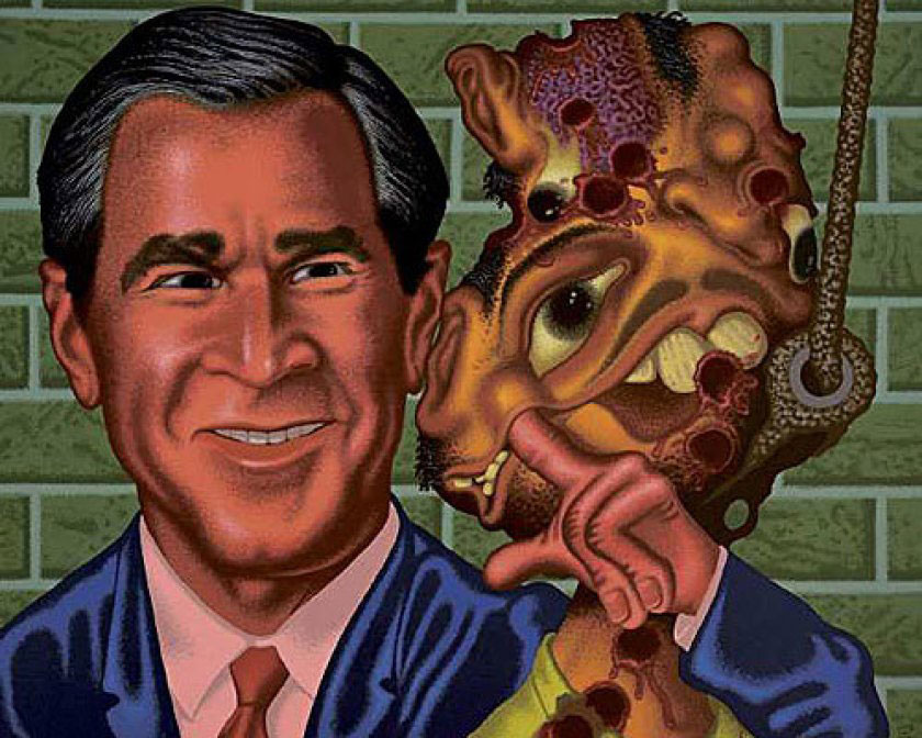 Bush at Abu Ghraib, 2006 - Peter Saul