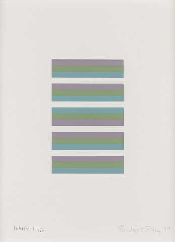 This sleek little abstraction typifies Riley’s contributions both as an Op Art