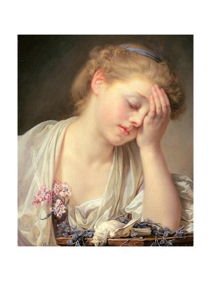 Jean-Baptiste Greuze - A Girl With A Dead Canary, 1765