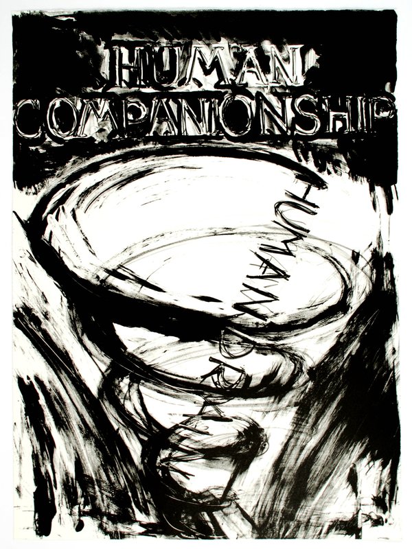 Bruce Nauman, Human Companionship, Human Drain, lithograph, 30" x 20", edition of 50, avai