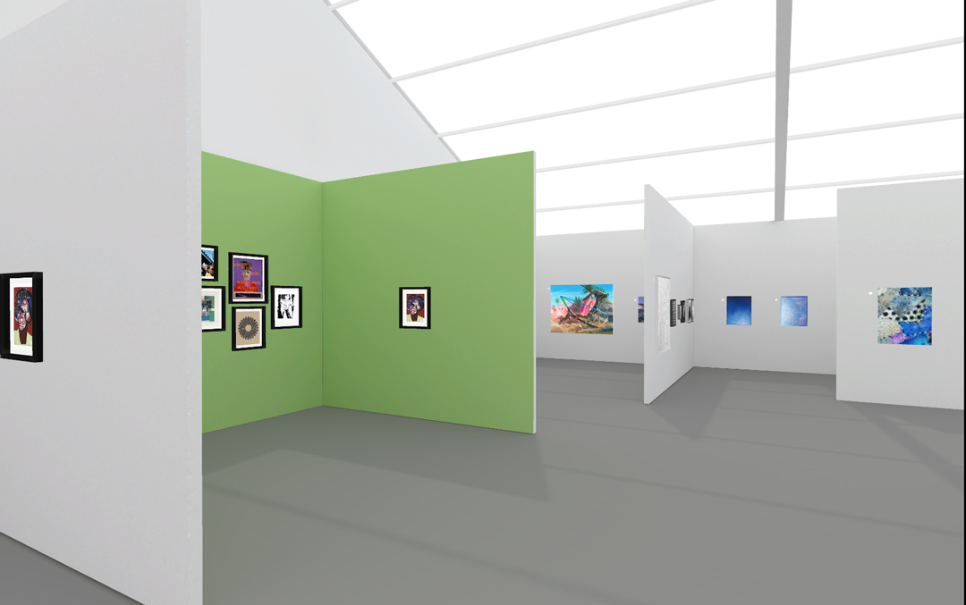 The Artspace and Phaidon booth at UNTITLED, ART Online featuring the Genesis Tramaine edit
