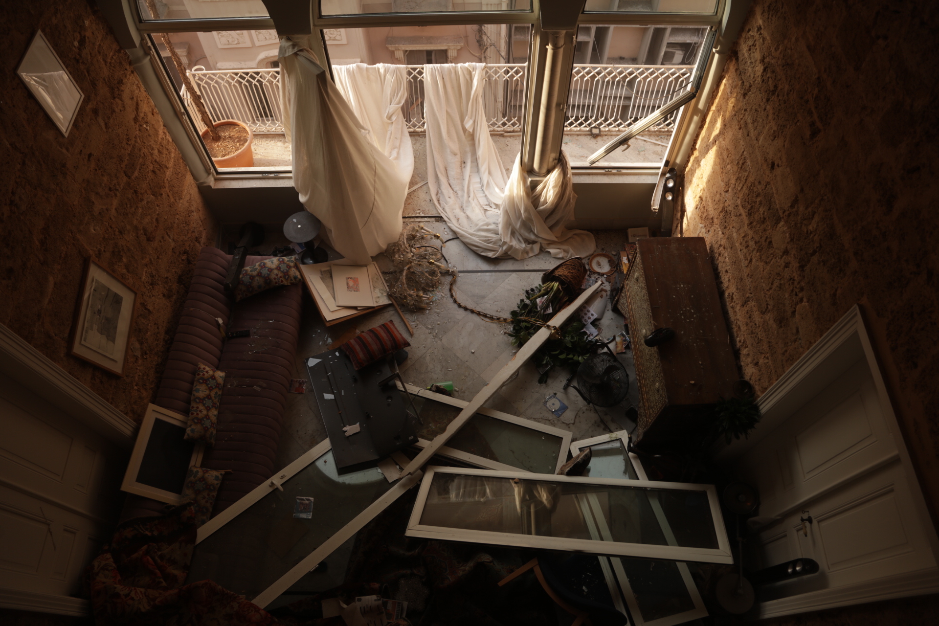 Tarek Moukaddem's apartment after the blast