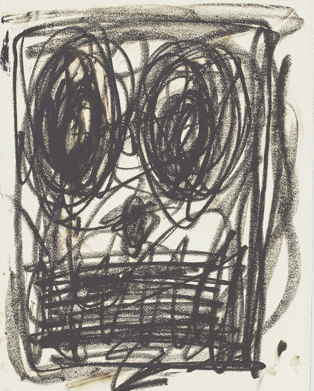 Rashid Johnson, Untitled Anxious Drawing, 2017, oil on cotton rag, 82.8 × 63.5 cm (32 ½ × 