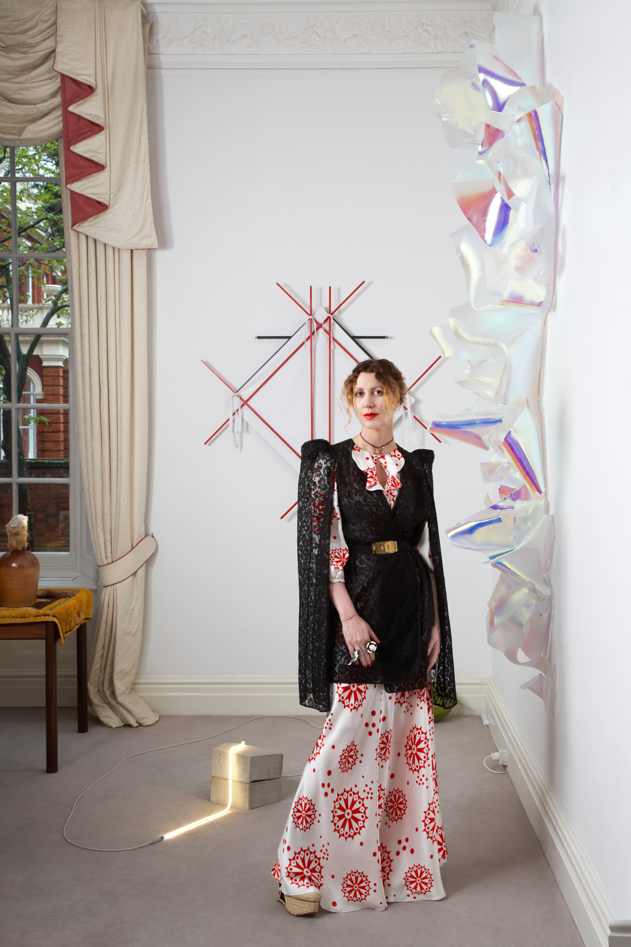 Valeria Napoleone with works from her collection