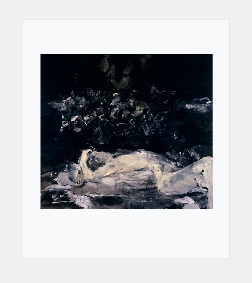 Black Painting 1 (2020) by Cecily Brown 4-color digital print on 330gsm Epson Hot Press na