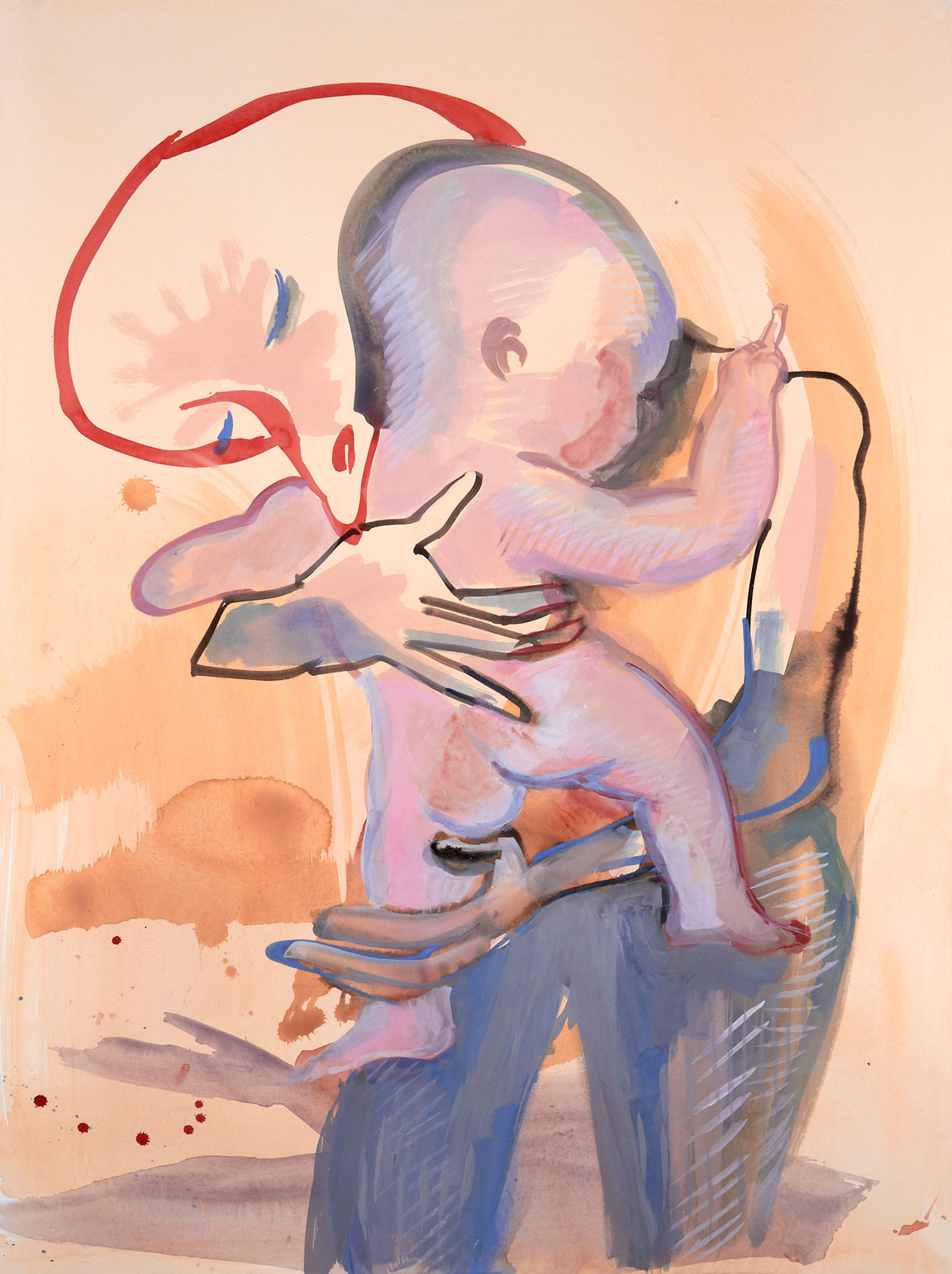 Camille Henrot - Mother Tongue, 2020 - Watercolor on paper / Aquarelle