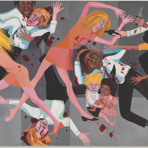 ANATOMY OF AN ARTWORK Die, 1967 by Faith Ringgold