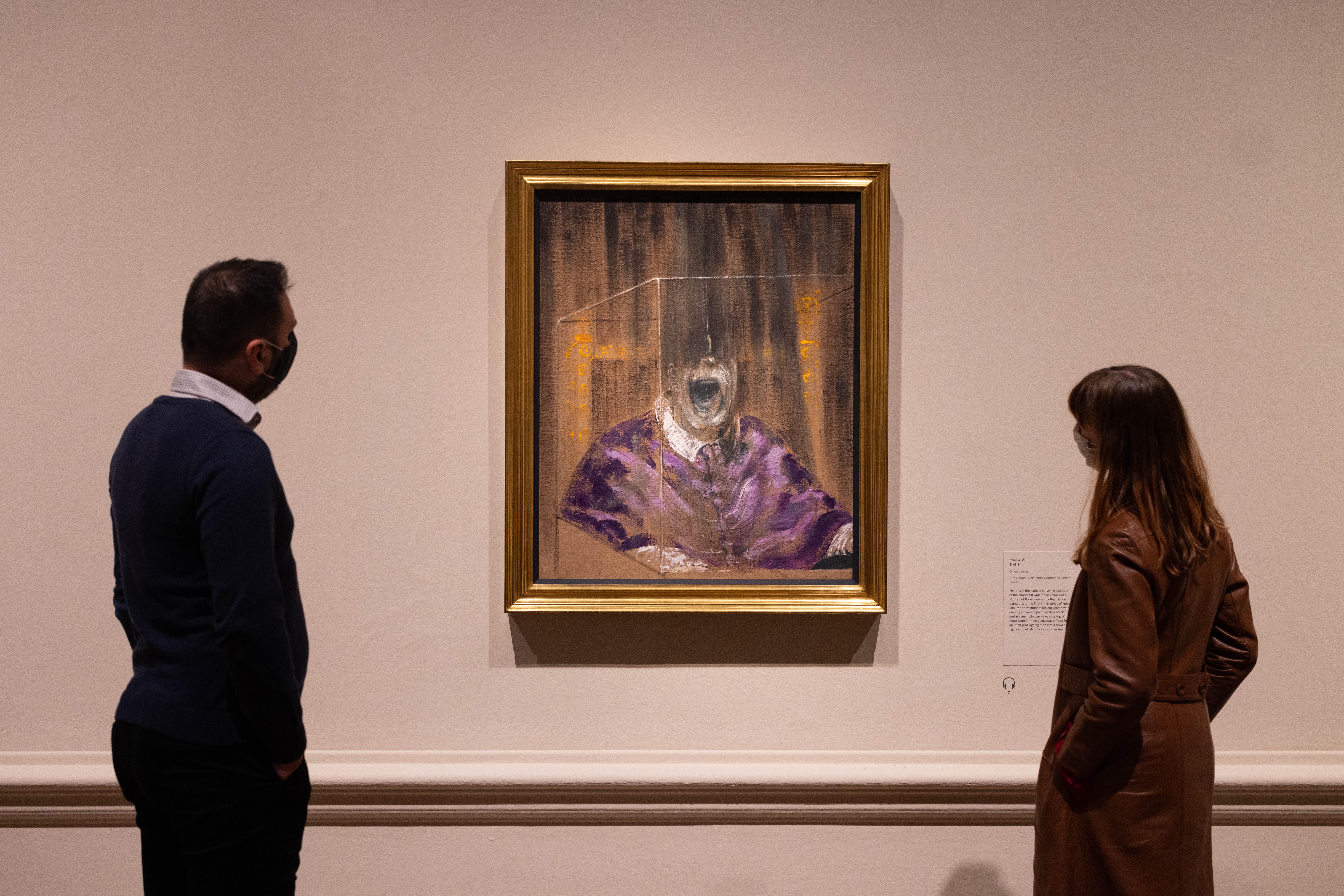 Installation view of the ‘Francis Bacon: Man and Beast’ exhibition at the Royal
