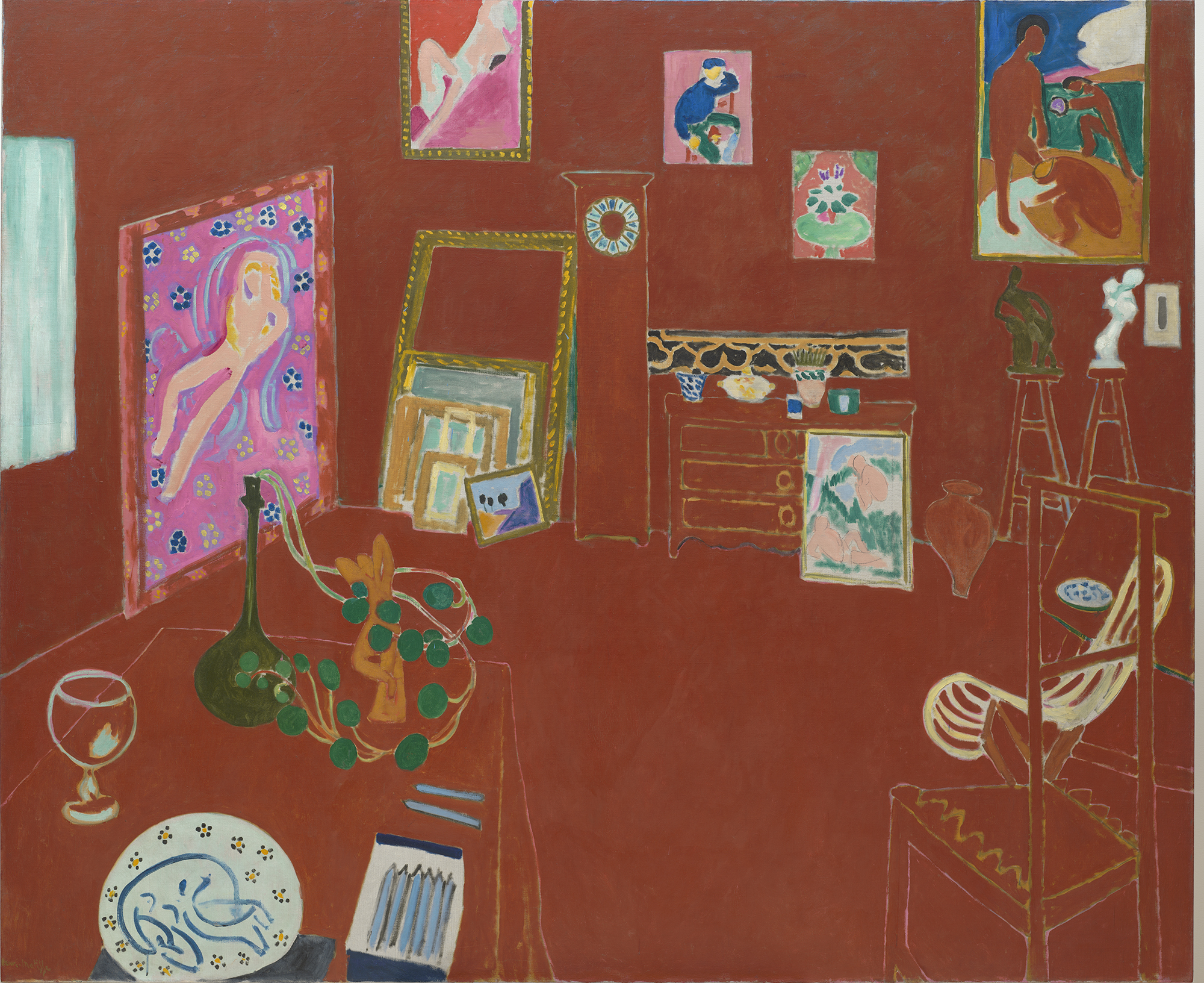 Henri Matisse. The Red Studio. 1911. Oil on canvas, 71 1/4″ x 7′ 2 1/4″ (181