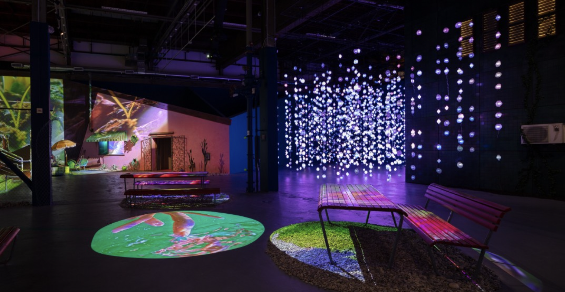 Installation view of Pipilotti Rist: Big Heartedness, Be My Neighbor, at The