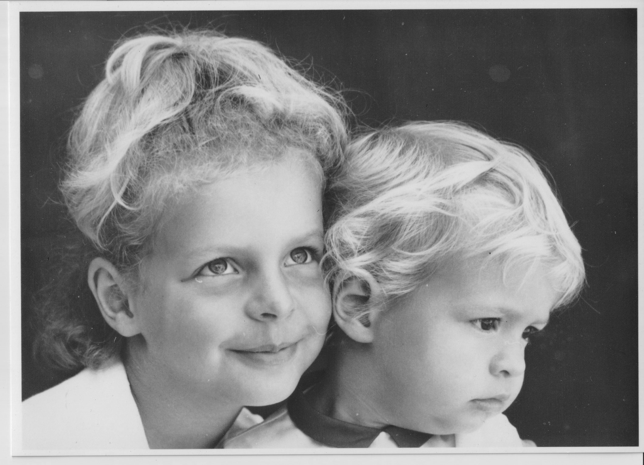 Danda and her brother, photographed by her father