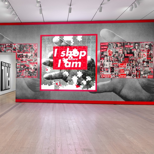 ANATOMY OF AN ARTWORK Untitled (I Shop Therefore I Am) 1987/ 2019 by Barbara Kruger