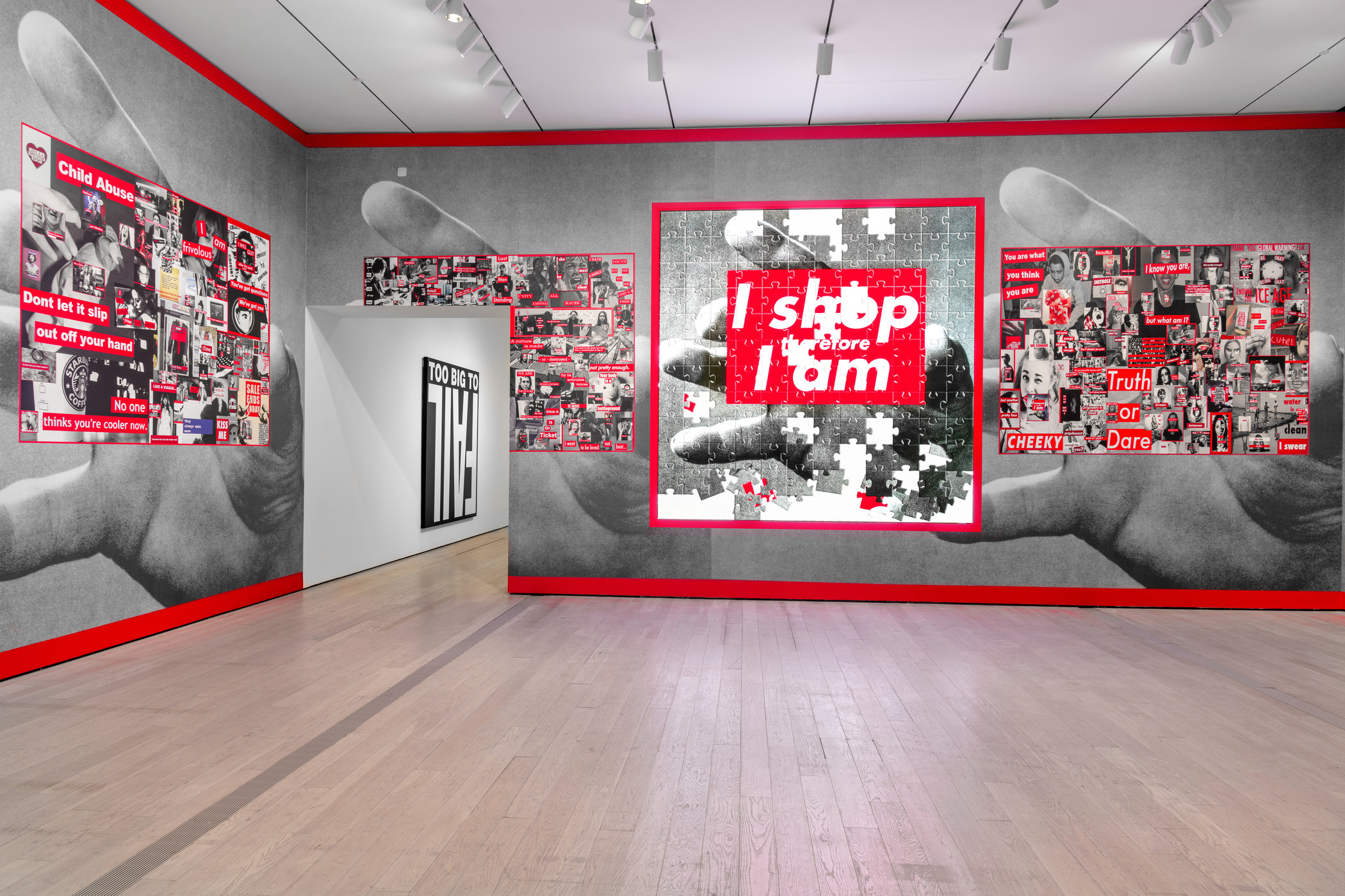 Installation photograph, Untitled (I Shop Therefore I Am) 1987/ 2019 Barbara Kruger: Think
