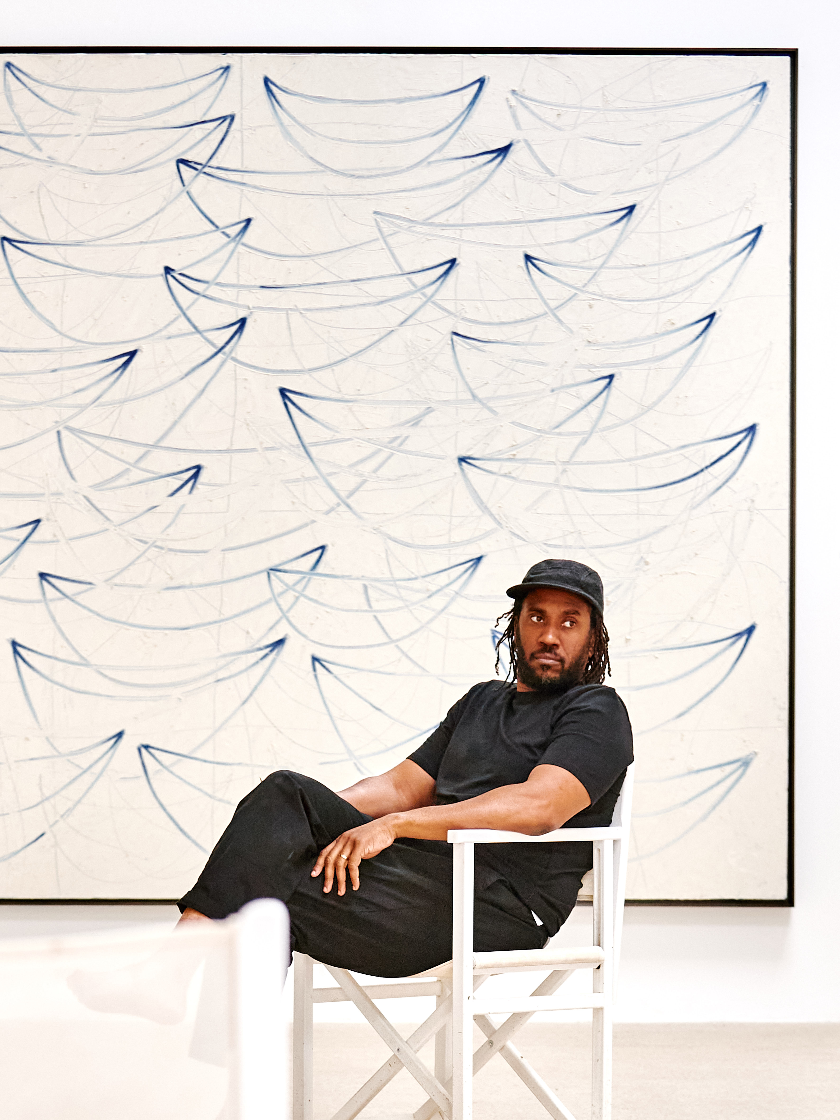 Rashid Johnson photographed at Hauser & Wirth, Menorca, by Daniel Schafer Courtesy the art