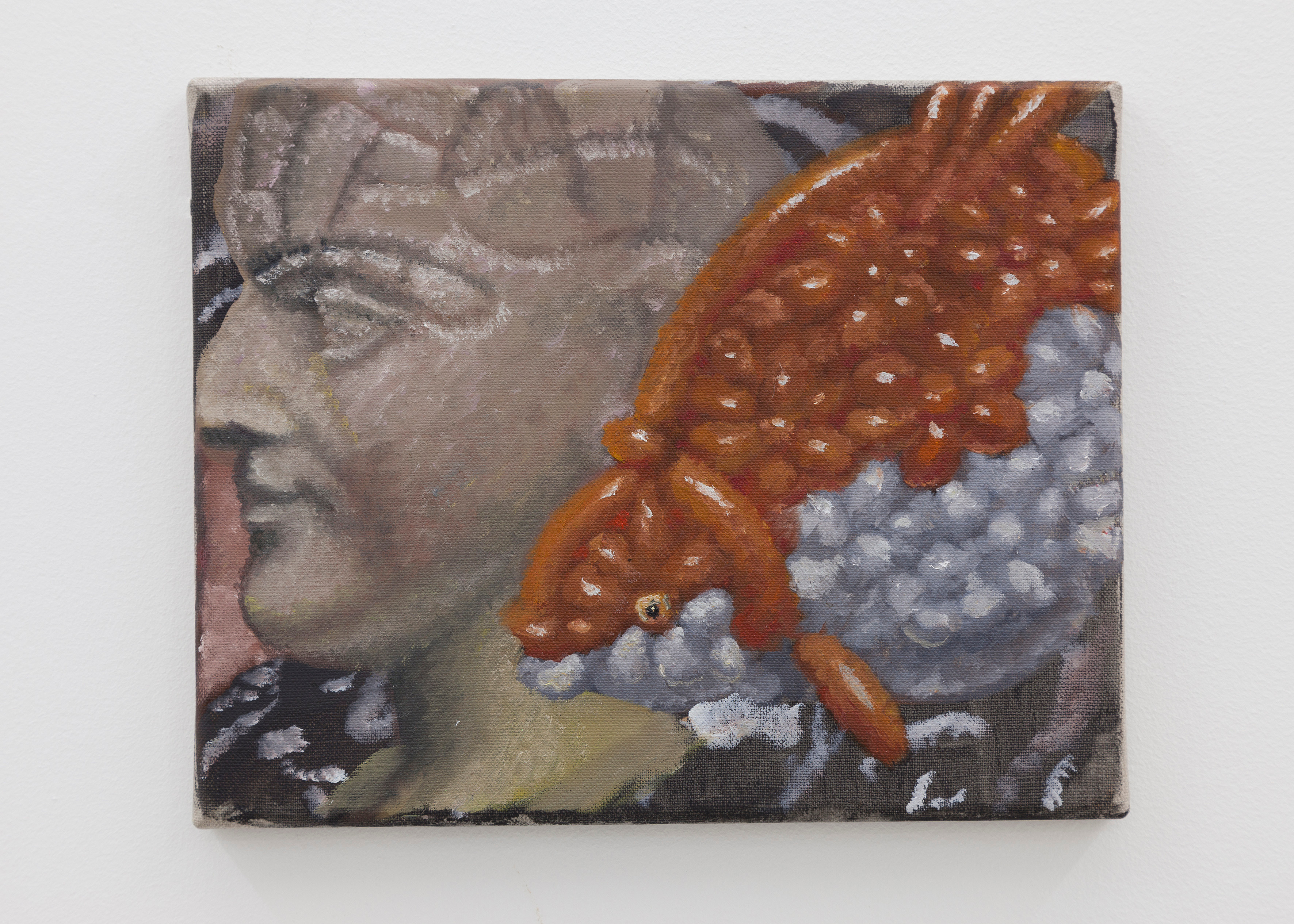 Issy Wood - It All / study for bestiality, 2019 oil on linen 24.5 × 30 × 1.5 cm