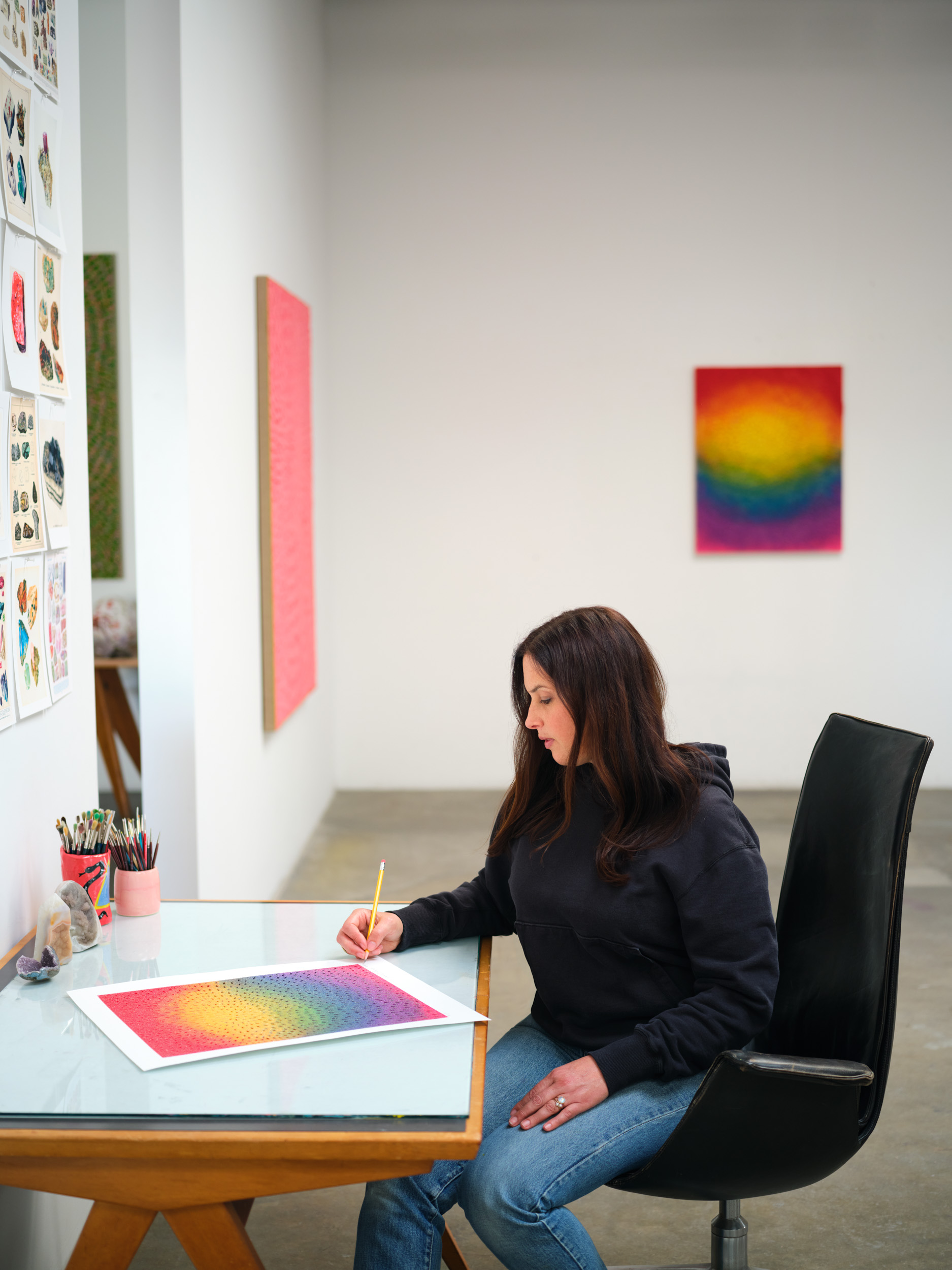 Jennifer Guidi in her studio - photographed by Brica Wilcox