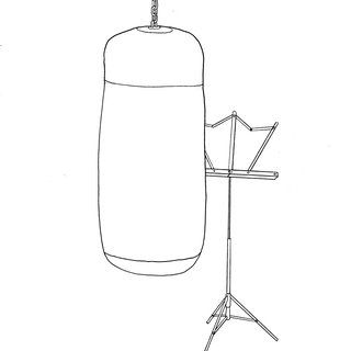 Untitled - Punching Bag/Music Stand art for sale