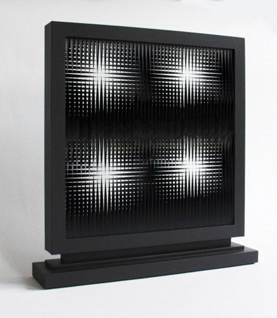Alberto Biasi - Torsioni Sovrapposte Noir, Sculpture
