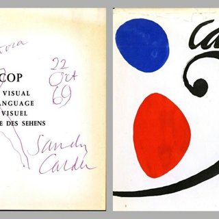 Alexander Calder, Original signed and inscribed drawing dedicated to renowned art historians