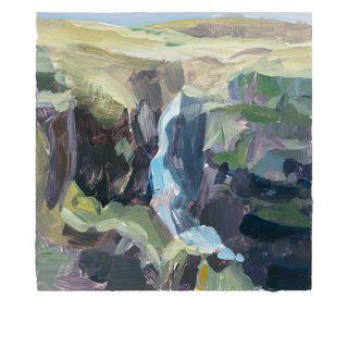 Amanda Joy Brown, Yupo-Blue Waterfall