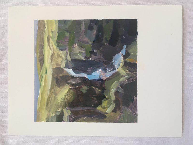 view:60891 - Amanda Joy Brown, Yupo-Blue Waterfall - 