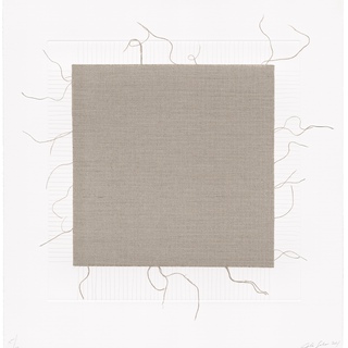 Analia Saban, Transcending Grid, White (with Fringes)