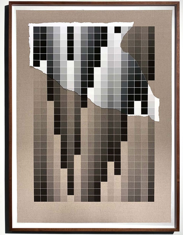 Transcending Pigment from Paint to Canvas, from Canvas to Paint (Black and White) No. IV