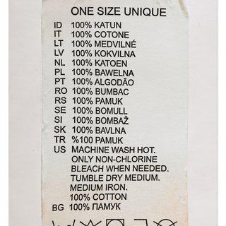 One Size Unique, 100% Cotton, Clothing Tag art for sale