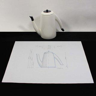 GIOTTO Tea Pot Prototype with Drawing art for sale