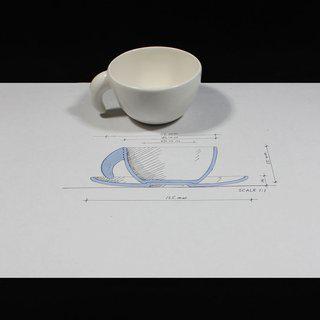 GIOTTO Tea Cup Prototype with Original Drawing art for sale