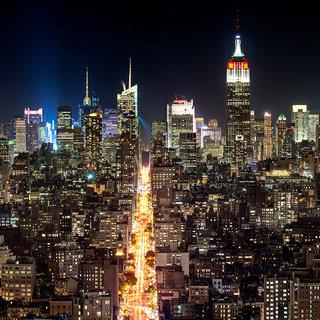 Andrew Prokos, Manhattan Cityscape from SoHo at Night